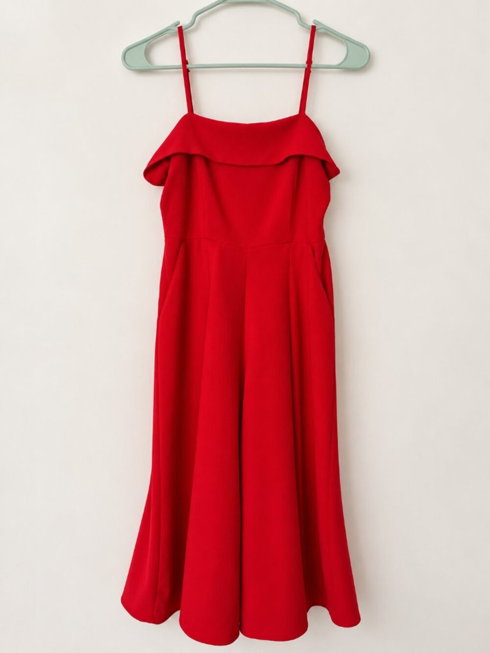 Socialite Red Ruffle Wide Leg Jumpsuit XS